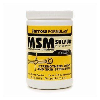 Jarrow Formulas MSM Sulfur Powder, Methyl Sulfonyl Methane 1 lb (454 g)  Joint Pain Relief Medications  Beauty