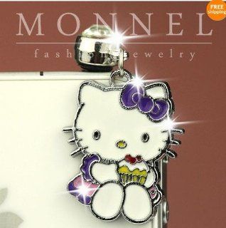 ip435 Cute Hello Kitty Cupcake Charm Anti Dust Plug Cover For iPhone 4 4S Cell Phones & Accessories