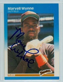 Marvell Wynne AUTO 1987 Fleer Padres PSA Pre Cert Auction Lot #435: Sports Collectibles