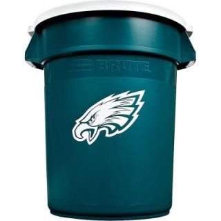 Rubbermaid Commercial Products NFL Brute 32 gal. Philadelphia Eagles Trash Container with Lid 1853636