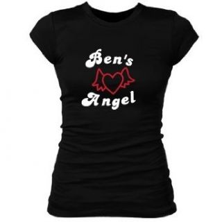 Ben's Angel: Junior Fit Bella Sheer Rib T Shirt: Novelty T Shirts: Clothing