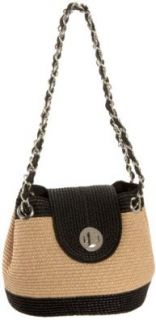 Magid Women's Paper Straw Two Tone P439 Small Shoulder Bag,Black/Natural,One Size: Shoes