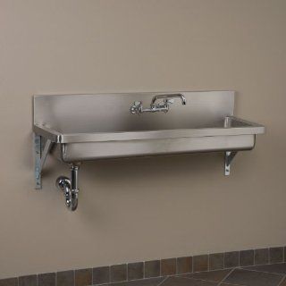 36" Stainless Steel Wall Mount Commercial Sink     Single Bowl Sinks  