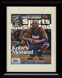 Framed Kobe Bryant Sports Illustrated Autograph Print   Los Angeles Lakers Championship   6/22/2009 : Sports Fan Prints And Posters : Sports & Outdoors