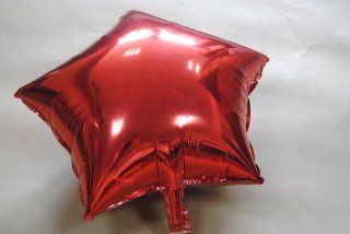 PT0067 18" Inch Mylar Foil Helium STAR SHAPED Balloons, Red Color: Toys & Games