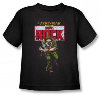DC Sgt Rock Juvy Black T Shirt DCO458 KT: Fashion T Shirts: Clothing
