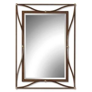 Global Direct 38 in. x 28 in. Bronze Metal Framed Mirror 11547 B