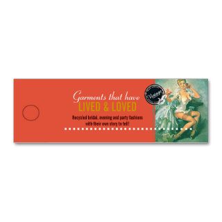 Vintage Bridal Fashions   Merchandise Price Tag Business Card Template