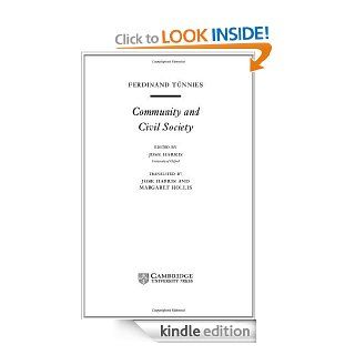 Tnnies: Community and Civil Society (Cambridge Texts in the History of Political Thought) eBook: Ferdinand Tnnies, Jose Harris, Margaret Hollis: Kindle Store