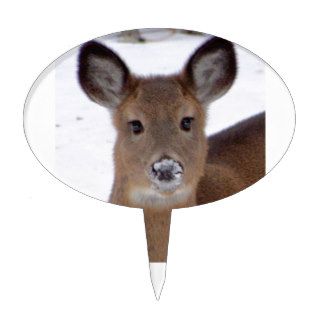 Snowy Young Pennsylvania Whitetail Deer Cake Topper