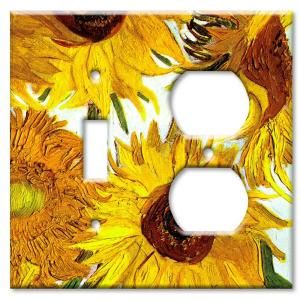 Art Plates Van Gogh: Sunflowers   Switch / Outlet Combo Wall Plate SO 336