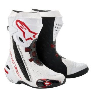 Alpinestars Supertech R Boots 2012 White Red US 10.5 EU 45: Automotive