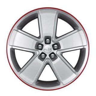 GM # 19258031 21" Wheel EA288 Rear 21" x 9.5" Painted Silver Spokes with Machined Face and Red Flange 5 Spoke Automotive