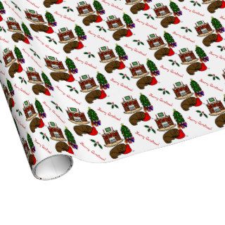 Chocolate Labrador Retriever Christmas Wrapping Paper