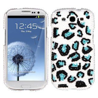 Hard Plastic Snap on Cover Fits Samsung i747 L710 T999 i535 R530 i9300 Galaxy S III Leopard skin Black/Blue) Pearl Diamond Back AT&T: Cell Phones & Accessories