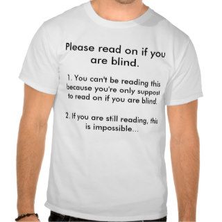 Blind Reading Tshirts