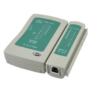 Green Khaki On/Off RJ11 RJ45 LAN Network Phone Cable Tester SY  468: Computers & Accessories