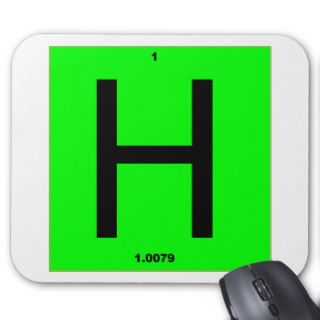 Letter H periodic table Mousepad