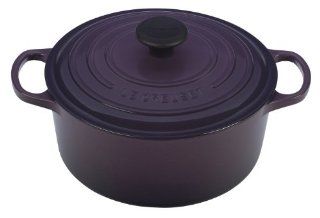 Le Creuset Signature Enameled Cast Iron 4 1/2 Quart Round French Oven, Cassis: Kitchen & Dining