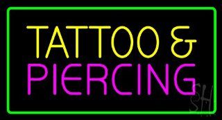 Tattoo and Piercing Neon Sign 20" Tall x 37" Wide x 3" Deep : Business And Store Signs : Office Products