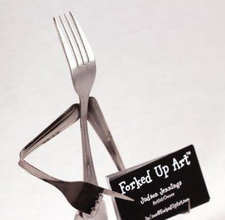 Forked Up Art   Business Card Stand   Spoon   Unique Gift: Everything Else