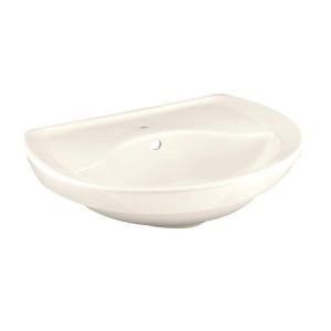 American Standard Ravenna Pedestal Sink Basin with Center Hole Only in Linen 0268.001.222