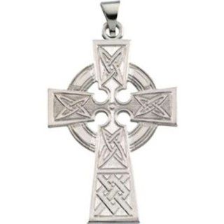 Celtic Cross Pendant in 14k White Gold: Jewelry