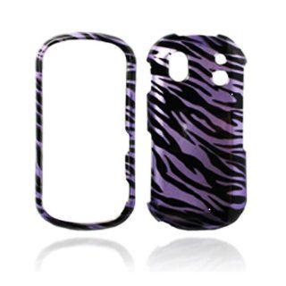 Purple Black Zebra Snap on Design Case Hard Case Skin Cover Faceplate for Samsung Intensity 2 U460 + Screen Protector Film + Free Cell Phone Bag: Cell Phones & Accessories