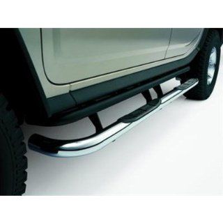 GM # 19212633 Assist Steps/Running Boards/Step Bars   Tubular   Round Chrome Finish with Rough Black Textured Step Pads: Automotive