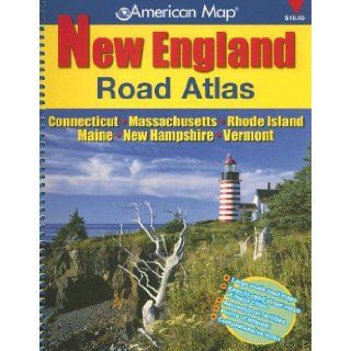 American Map New England: Road Atlas: Connecticut   Massachusetts   Rhode Island   Maine   New Hampshire   Vermont: 9781557513212: Books