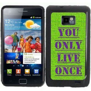 S2 YOLO You Only Live Once Samsung Galaxy S2 / SII i9100 Case Cover Green Purple: Cell Phones & Accessories