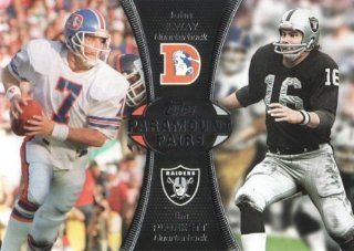 2012 Topps Football Paramount Pairs #PA EP John Elway Denver Broncos/Jim Plunkett Oakland Raiders NFL Trading Card: Sports Collectibles
