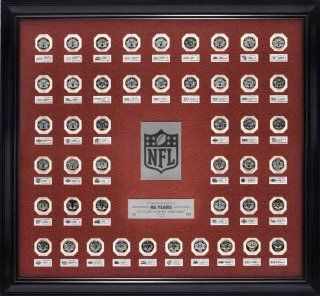 Super Bowl NFL Super Bowl Flip Coin Silver 46 Coin Set Framed : Sports Related Collectible Photomints : Sports & Outdoors