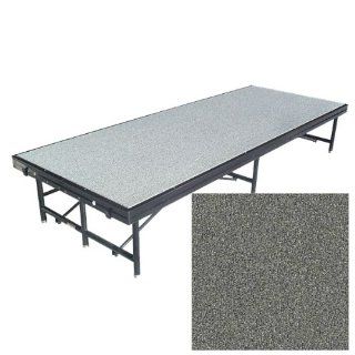 Portable Stage Platform 4' X 8' X 16" (Carpet Deck   Twilight Blue)   Folding Tables