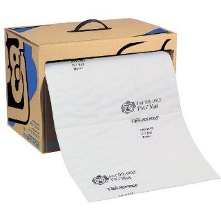 New Pig MAT484 Polypropylene 4 in 1 Oil Only Absorbent Mat Roll in Dispenser Box, 9.2 Gallon Absorbency, 80' Length x 16" Width, White: Science Lab Spill Containment Supplies: Industrial & Scientific