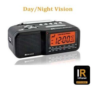 Spysonic Night Vision Clock Radio Hidden Camera with Built In DVR Digital Video Recorder Color High Resolution : Spy Cameras : Camera & Photo