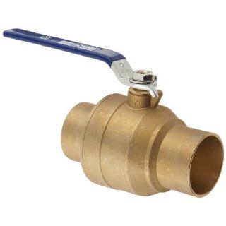 Milwaukee Valve BA 485B MS Series Brass Ball Valve, Two Piece, Inline, Lever with Memory Stop, 2" Solder End: Industrial Ball Valves: Industrial & Scientific