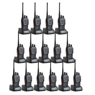 Baofeng BF 888S UHF 400 470MHz 16CH CTCSS/DCS With Headsets Handheld Amateur Radio Walkie Talkie 2 Way Radio Long Range Black 15 Pack : Frs Two Way Radios : Car Electronics