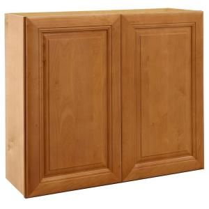 Home Decorators Collection Assembled 36x36x12 in. Wall Double Door Cabinet in Laguna Cinnamon W3636 LCN
