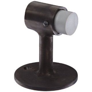 Rockwood 471.10B Bronze Door Stop, #8 x 3/4" OH SMS Fastener with Plastic Anchor, 2 1/2" Base Diameter x 3" Height, Satin Oxidized Oil Rubbed Finish: Industrial & Scientific
