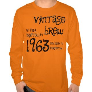 50th Birthday Gift 1963 Vintage Brew Orange G209 Tshirts