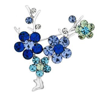 Neoglory Jewelry Wholesale Auden Rhinestones Brooches Wintersweet tree broaches Christmas gift for mother: Jewelry