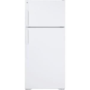GE 28 in. W 15.7 cu. ft. Top Freezer Refrigerator in White GTS16DBERWW