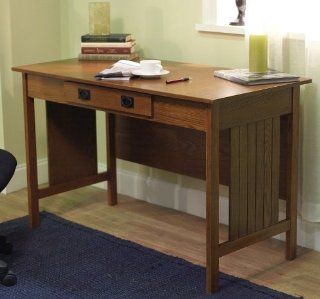 Writing Desk Mission Style in Oak Finish   Home Office Desks