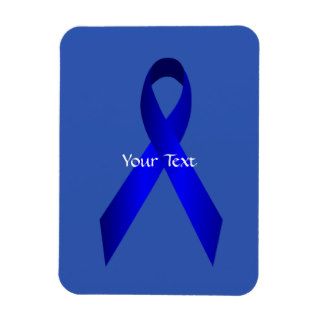 Blue Awareness Ribbon Premium Magnet Template