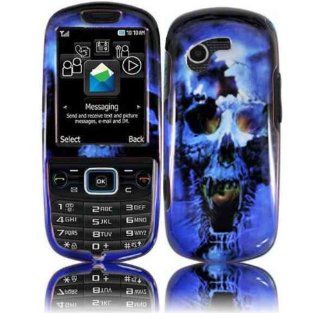 Blue Black Skull Hard Cover Case for Samsung Gravity 3 T479 SGH T479: Cell Phones & Accessories