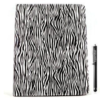For Apple iPAD 2nd 3rd 4th Gen Generation TopOnDeal TM Black and White Zebra Design PU Leather Magnetic Flip Case Stand Cover+Stylus Touch Pen: Cell Phones & Accessories