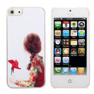 ETOU Bling Crystal Windmill Girl Plastic Hard Back Case For iPhone 5: Cell Phones & Accessories