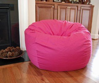 Hot Pink ORGANIC Cotton Washable Large Bean Bag Chair      Childrens Bean Bag Chairs