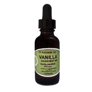 Vanilla Absolute Essential Oil 100% Pure Organic 1.1 Oz/36 Ml with Glass Dropper : Scented Oils : Beauty